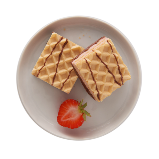 Gaufrettes aux fraises*