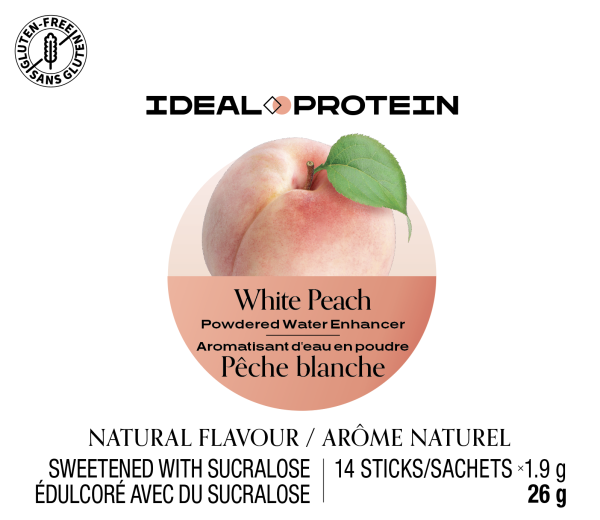 Aromatisant d'eau en poudre pêche blanche