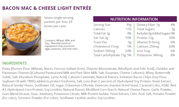Macaroni au fromage et bacon HW (R) - Sur demande uniquement – Image 2