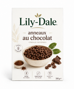 Céréales anneaux au chocolat Lily-Dale - Sachet portion individuelle