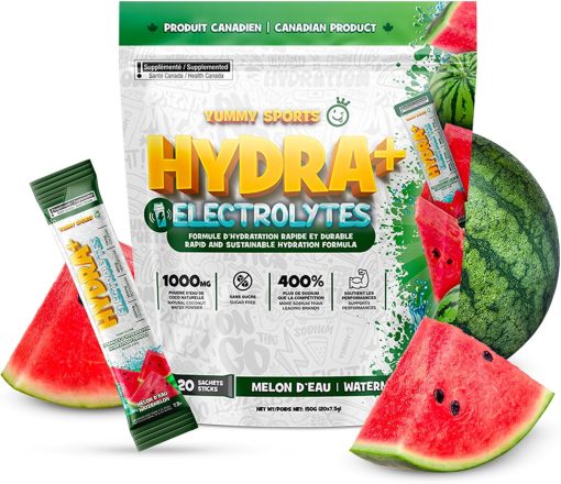 Électrolytes Hydra+ - Melon d'eau (sac de  20 sachets)
