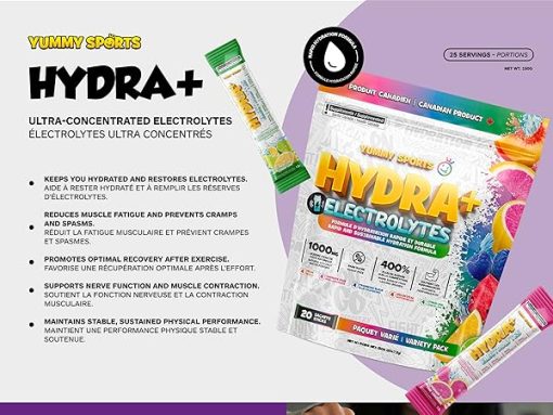 Électrolytes Hydra + Citron lime  (sac de 20 sachets) – Image 2