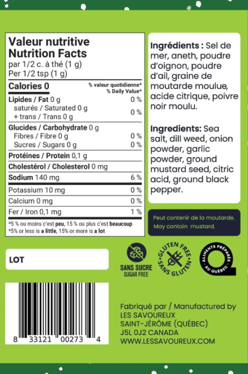 Cornichon à l'aneth - Assaisonnements Les Savoureux – Image 2