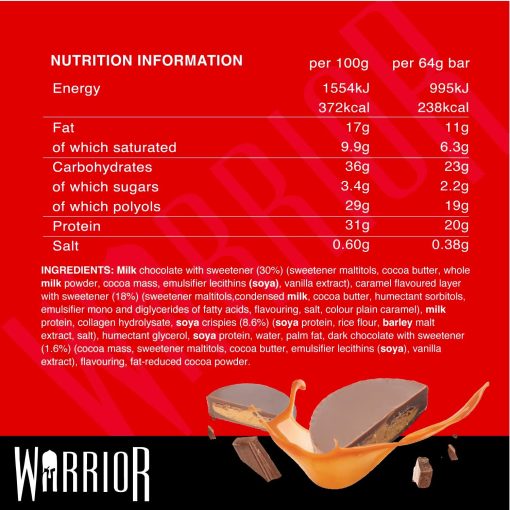Barre protéinée beurre d'arachide chocolat au lait - Warrior Crunch – Image 3