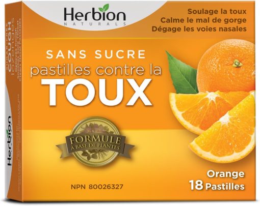Pastilles contre la toux sans sucre - Orange
