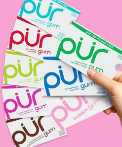 Gommes Pür - Sans aspartame (9 pièces)