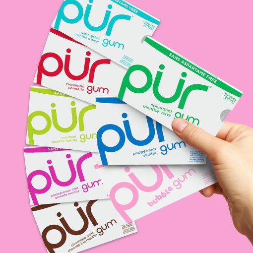 Gommes Pür - Sans aspartame (9 pièces)