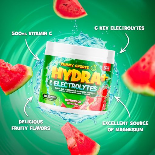 Électrolytes Hydra+ Melon d'eau - pot de 30 portions – Image 2