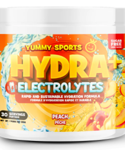 Électrolytes Hydra+ Pêche - pot de 30 portions