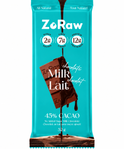 Chocolat protéiné au lait - ZoRaw (52 g)