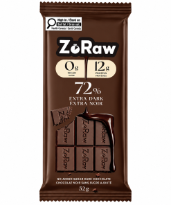 Chocolat protéiné extra noir - ZoRaw (52 g)