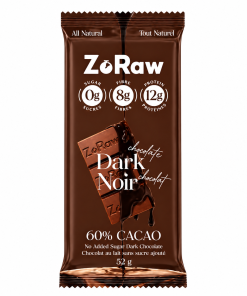 Chocolat protéiné noir - ZoRaw (52 g)
